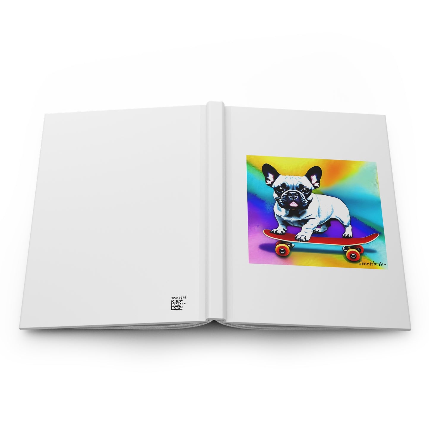 Frenchie on a Skateboard #3 Hardcover Journal Matte