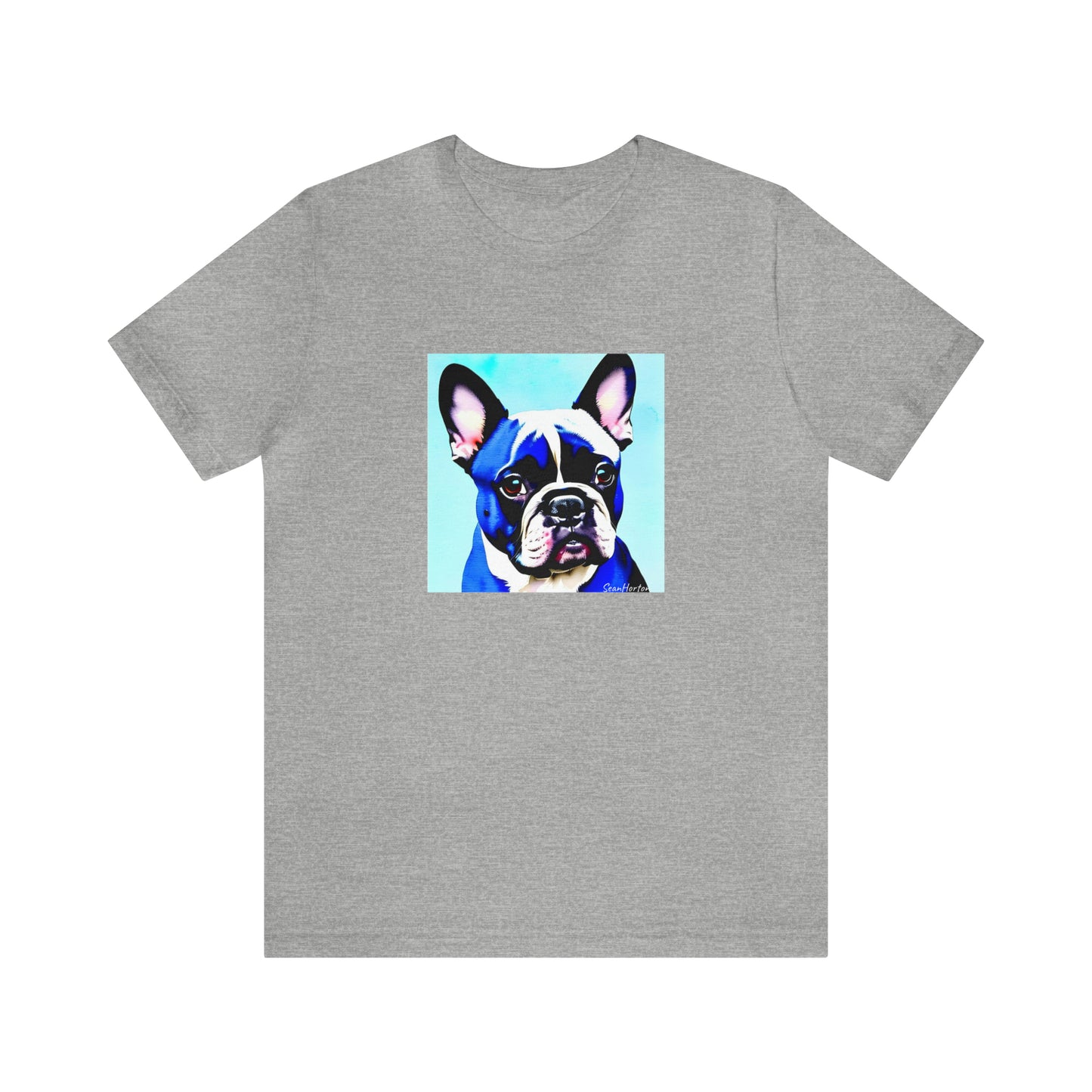 Blue Frenchie Unisex Jersey Short Sleeve Tee