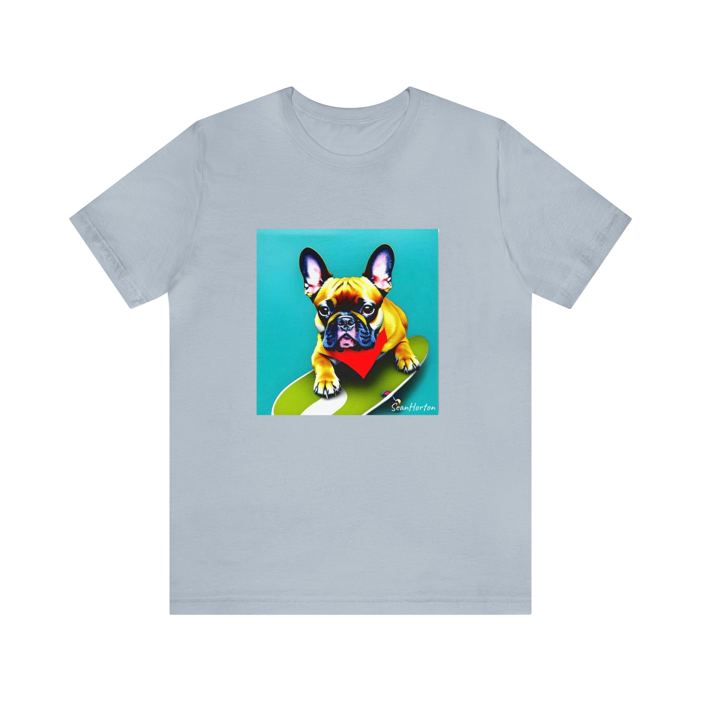 Frenchie on a Skateboard #2 Unisex Jersey Short Sleeve Tee