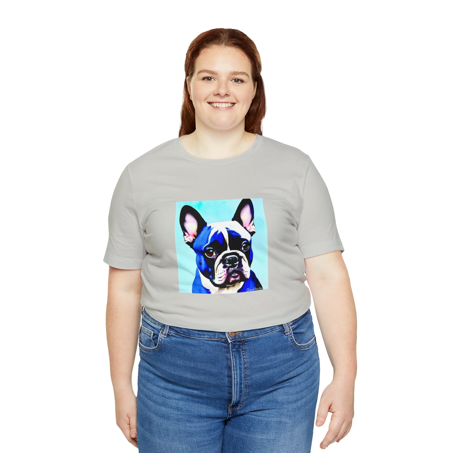 Blue Frenchie Unisex Jersey Short Sleeve Tee