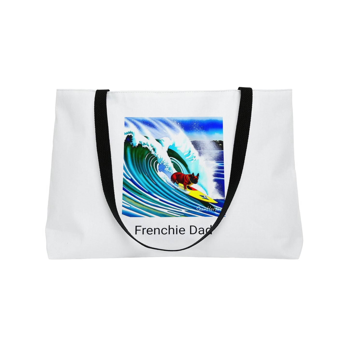 Surfing Frenchie/Frenchie Dad Weekender Tote Bag