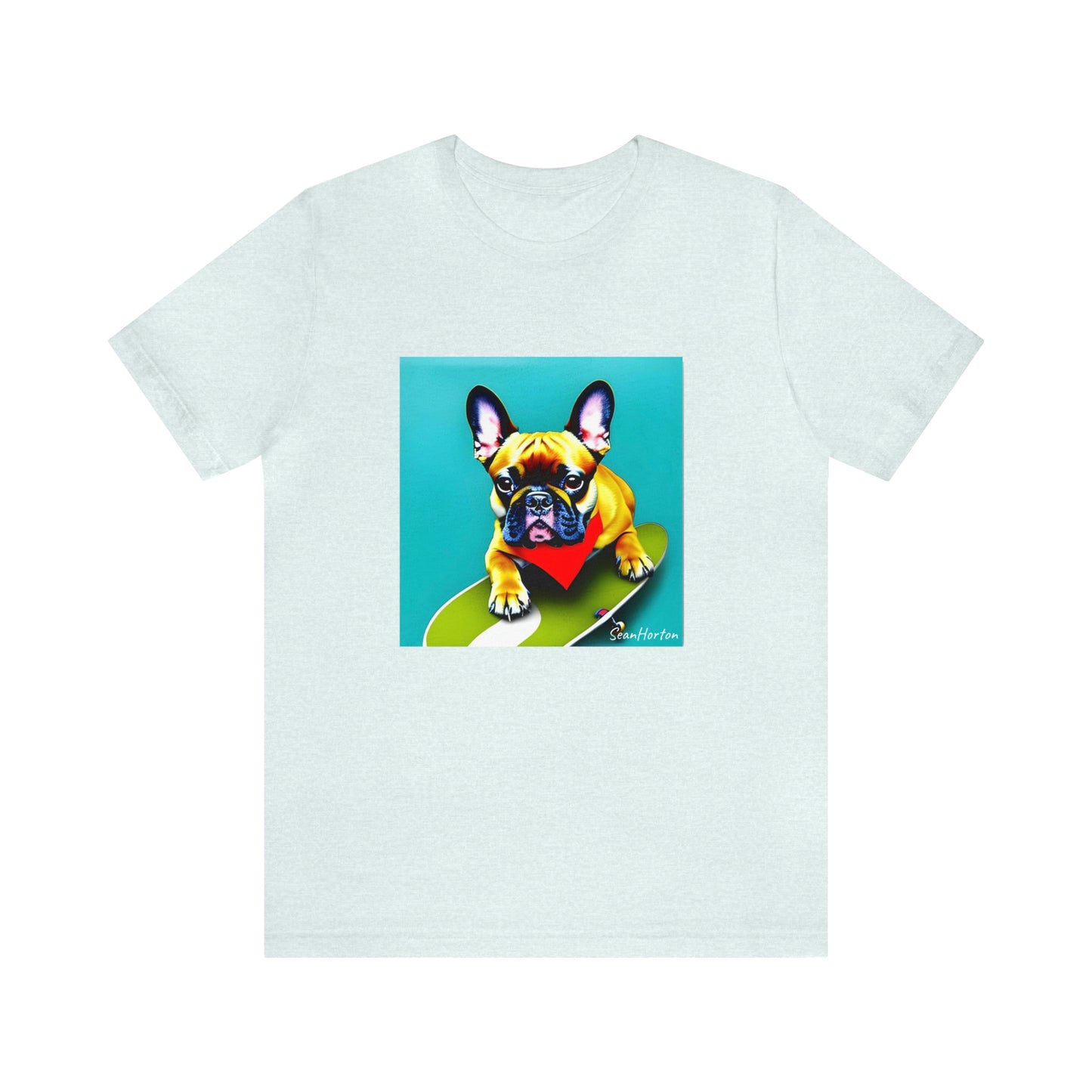 Frenchie on a Skateboard #2 Unisex Jersey Short Sleeve Tee