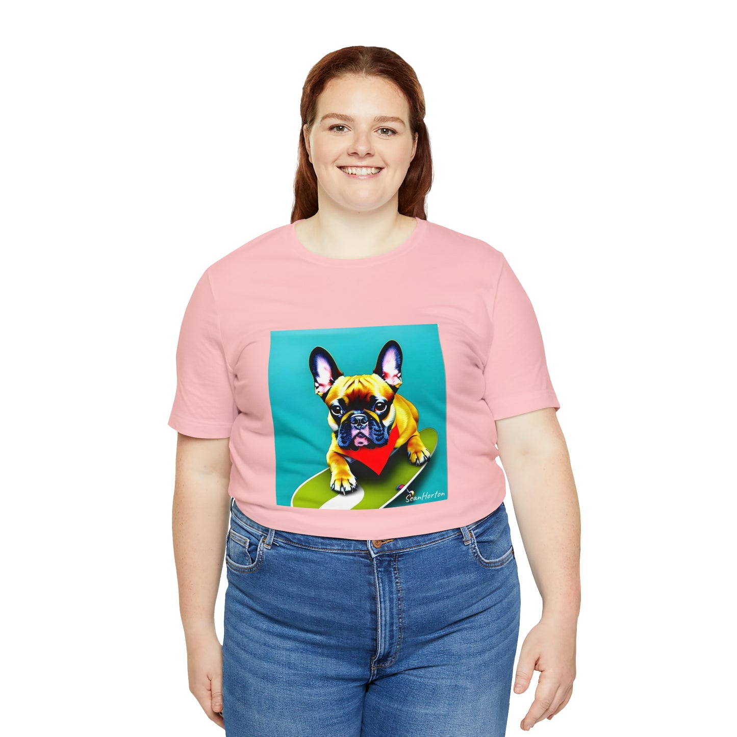 Frenchie on a Skateboard #2 Unisex Jersey Short Sleeve Tee