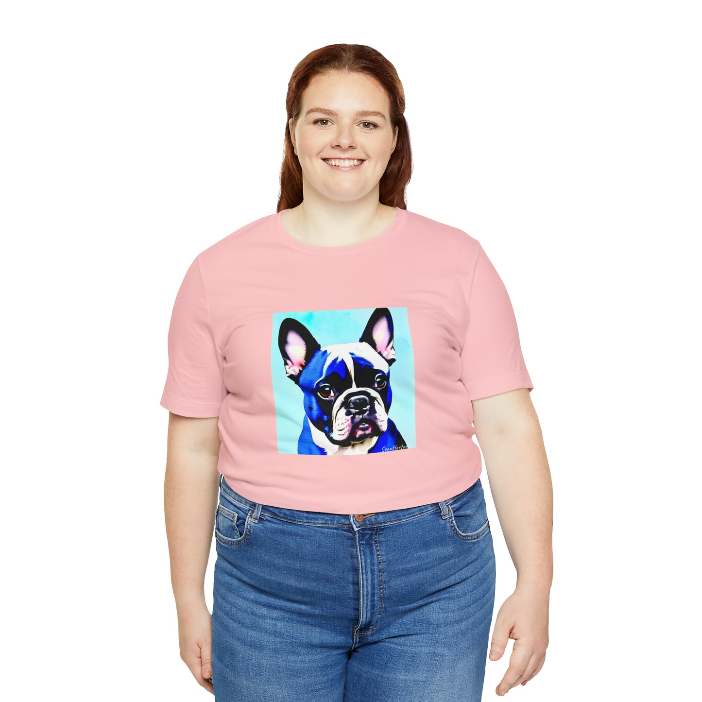 Blue Frenchie Unisex Jersey Short Sleeve Tee