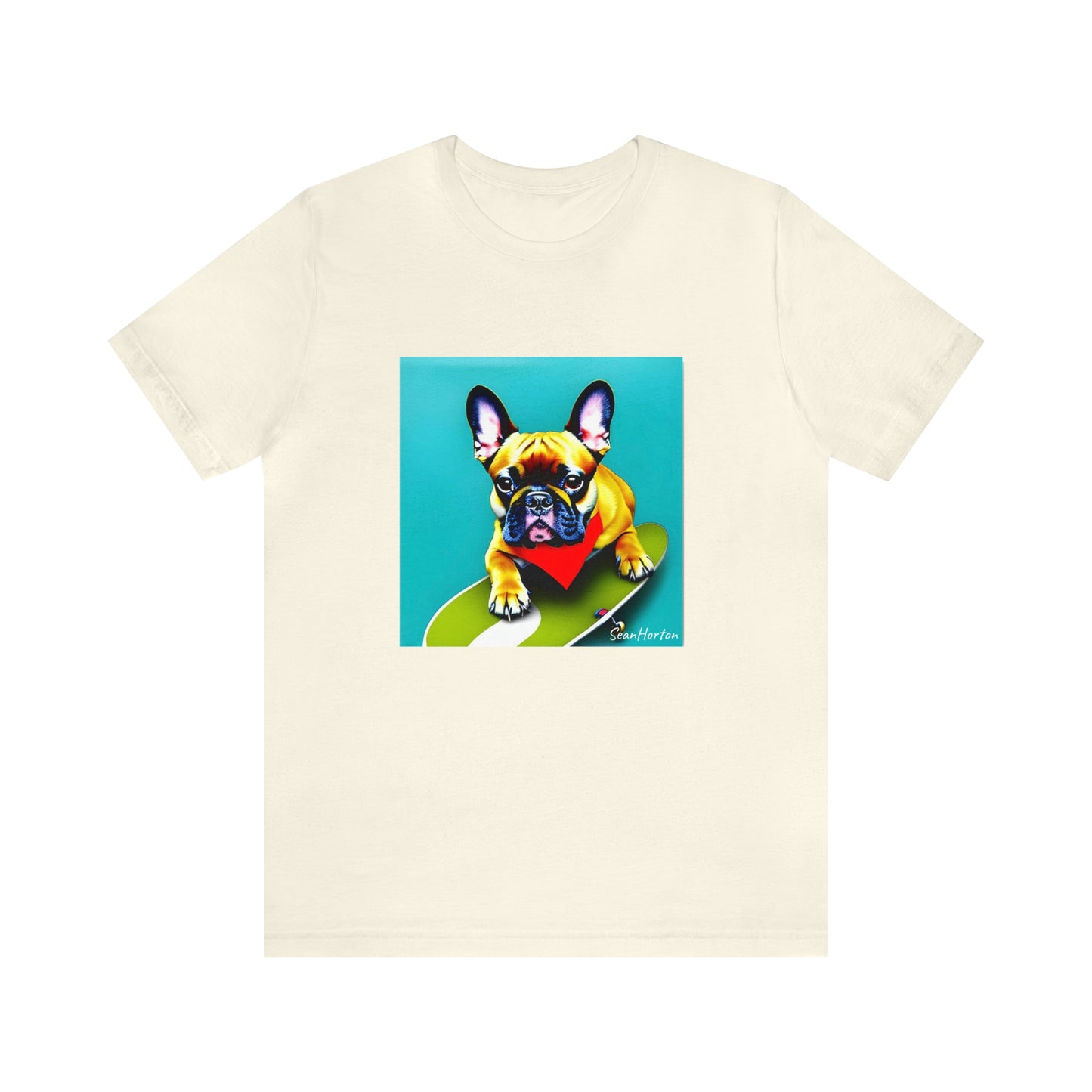 Frenchie on a Skateboard #2 Unisex Jersey Short Sleeve Tee