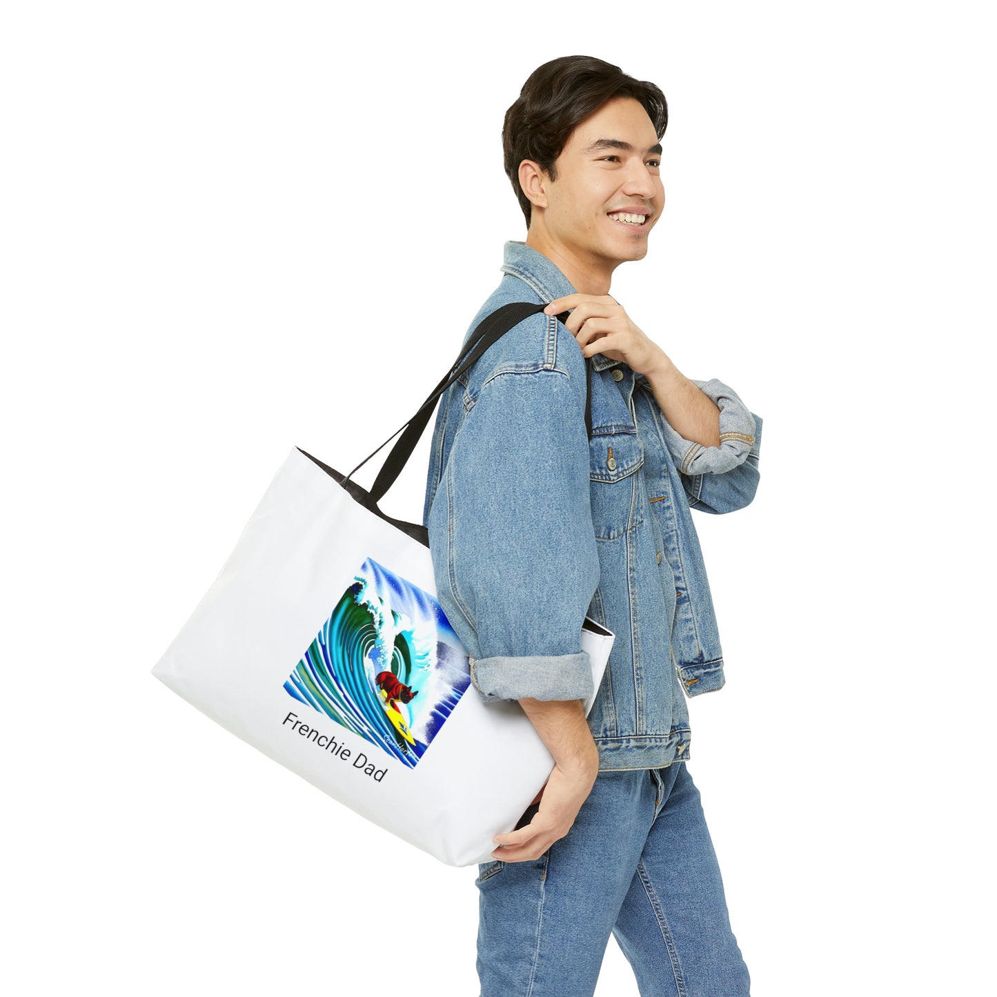Surfing Frenchie/Frenchie Dad Weekender Tote Bag
