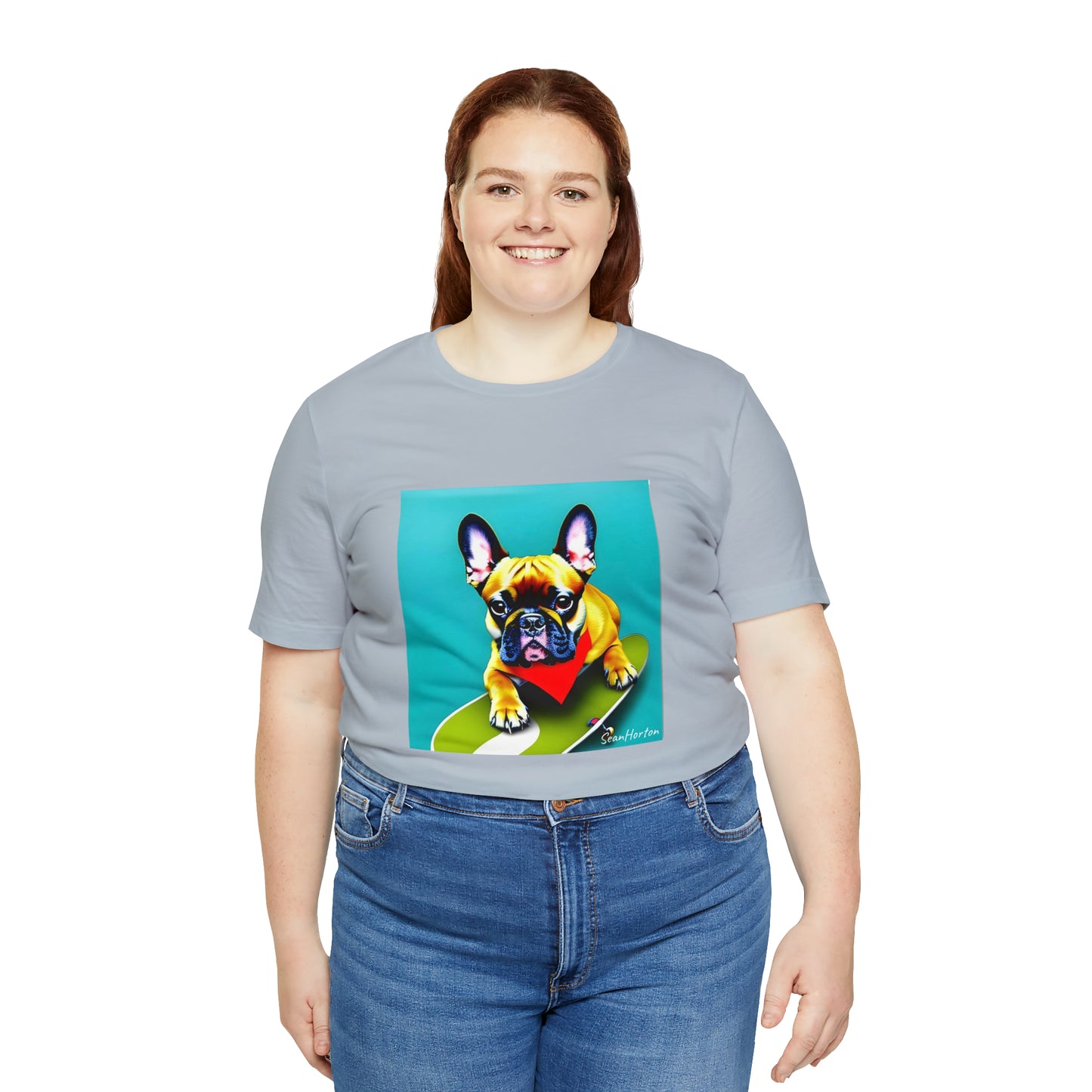 Frenchie on a Skateboard #2 Unisex Jersey Short Sleeve Tee