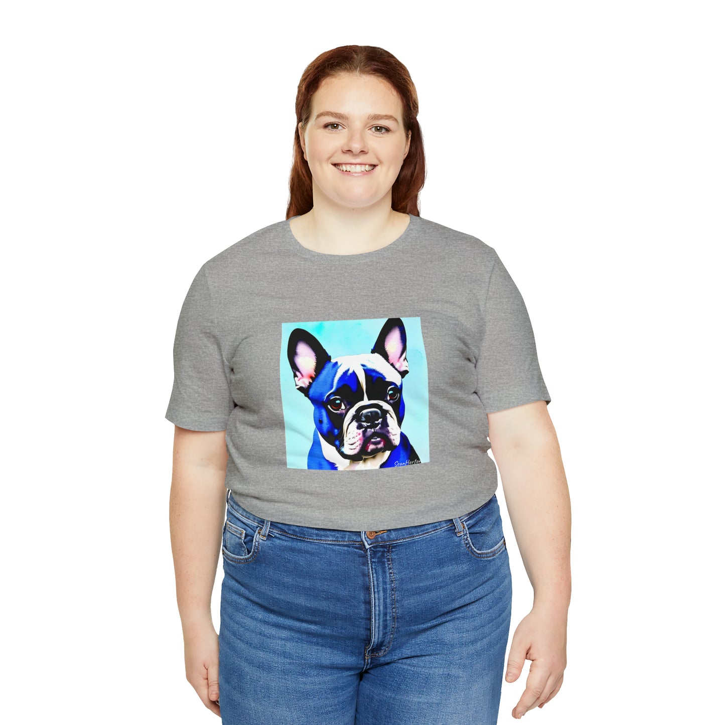 Blue Frenchie Unisex Jersey Short Sleeve Tee