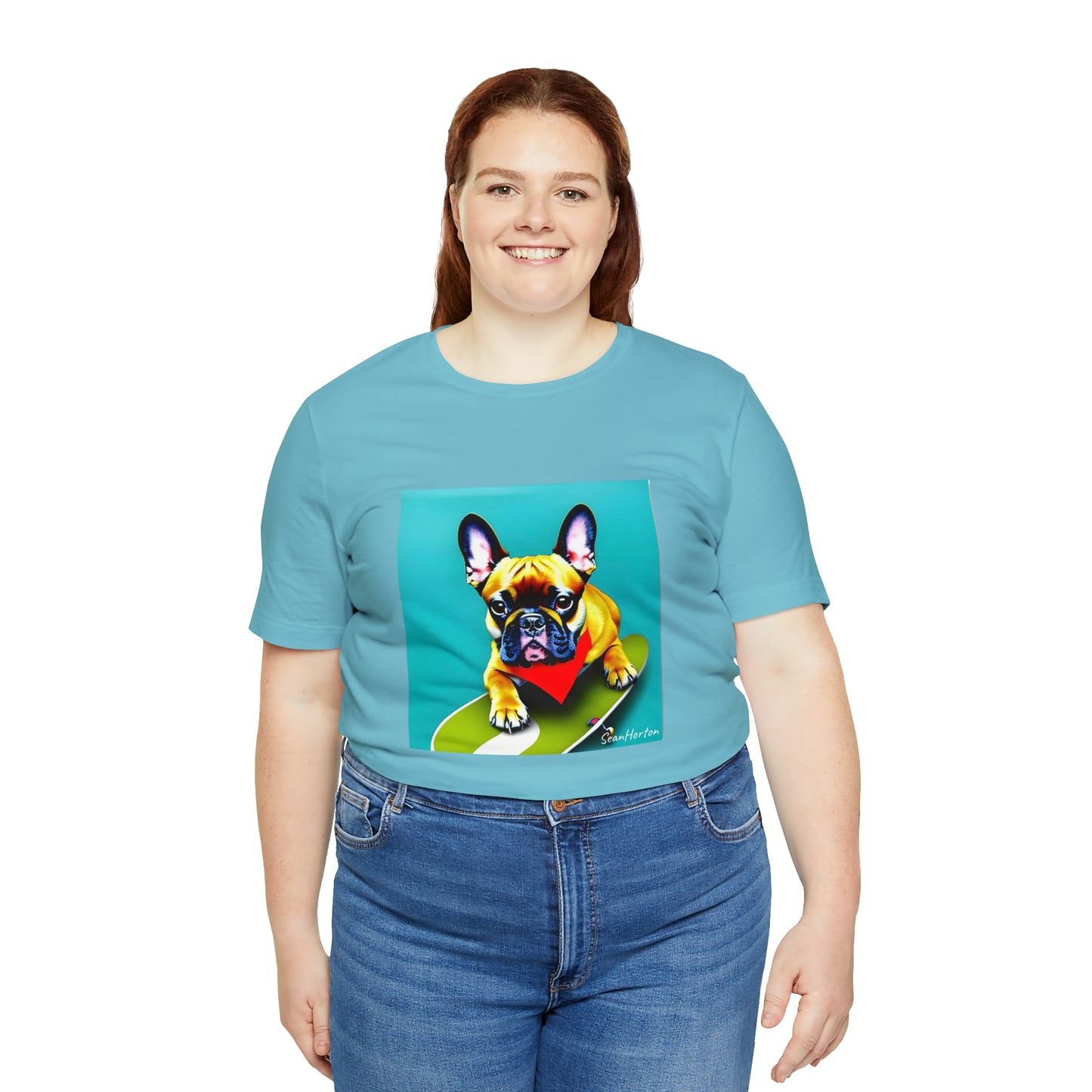 Frenchie on a Skateboard #2 Unisex Jersey Short Sleeve Tee
