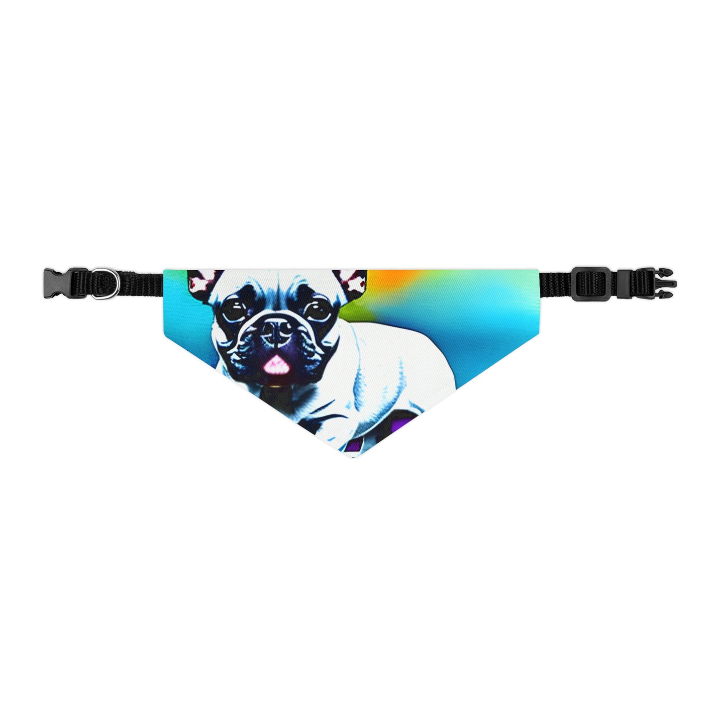 Frenchie on a Skateboard #3 Pet Bandana Collar