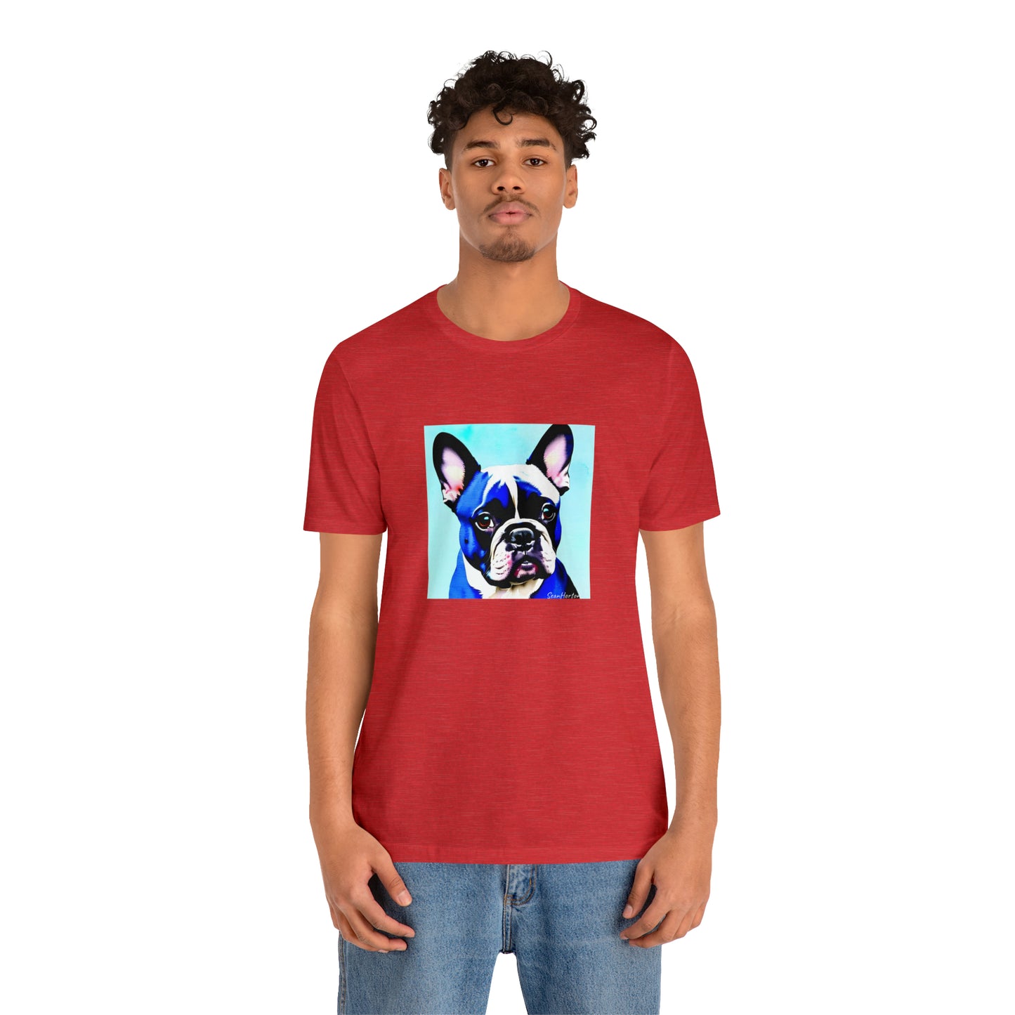 Blue Frenchie Unisex Jersey Short Sleeve Tee