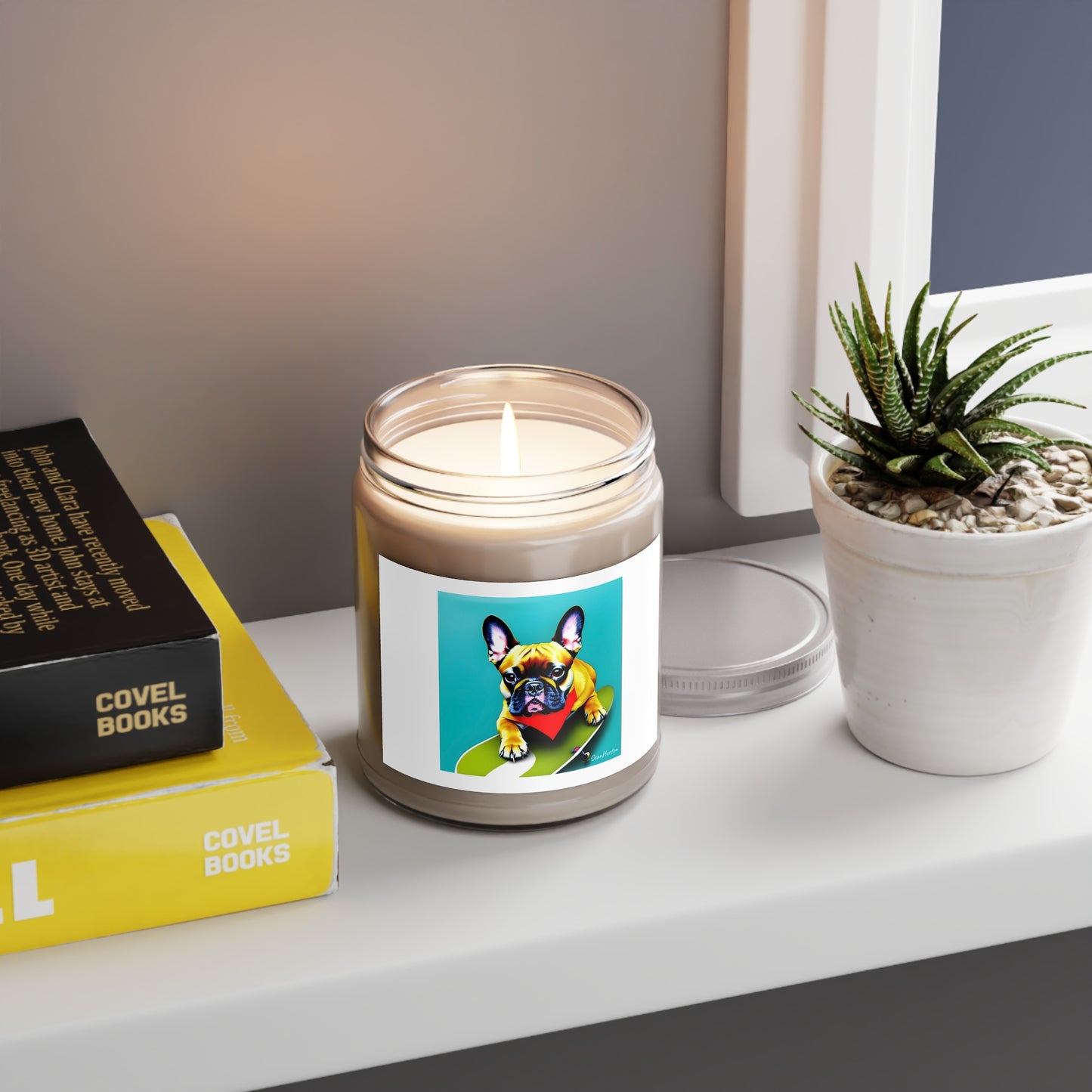 Frenchie on a Skateboard #2 Scented Candles, 9oz