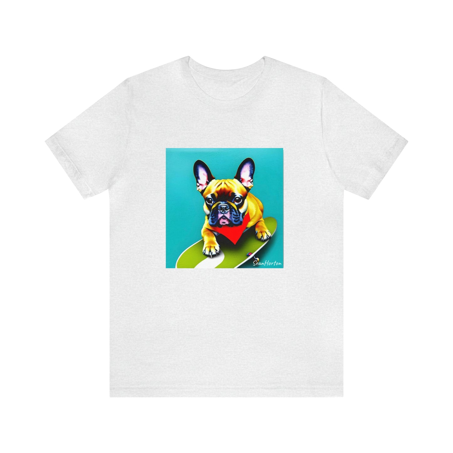 Frenchie on a Skateboard #2 Unisex Jersey Short Sleeve Tee