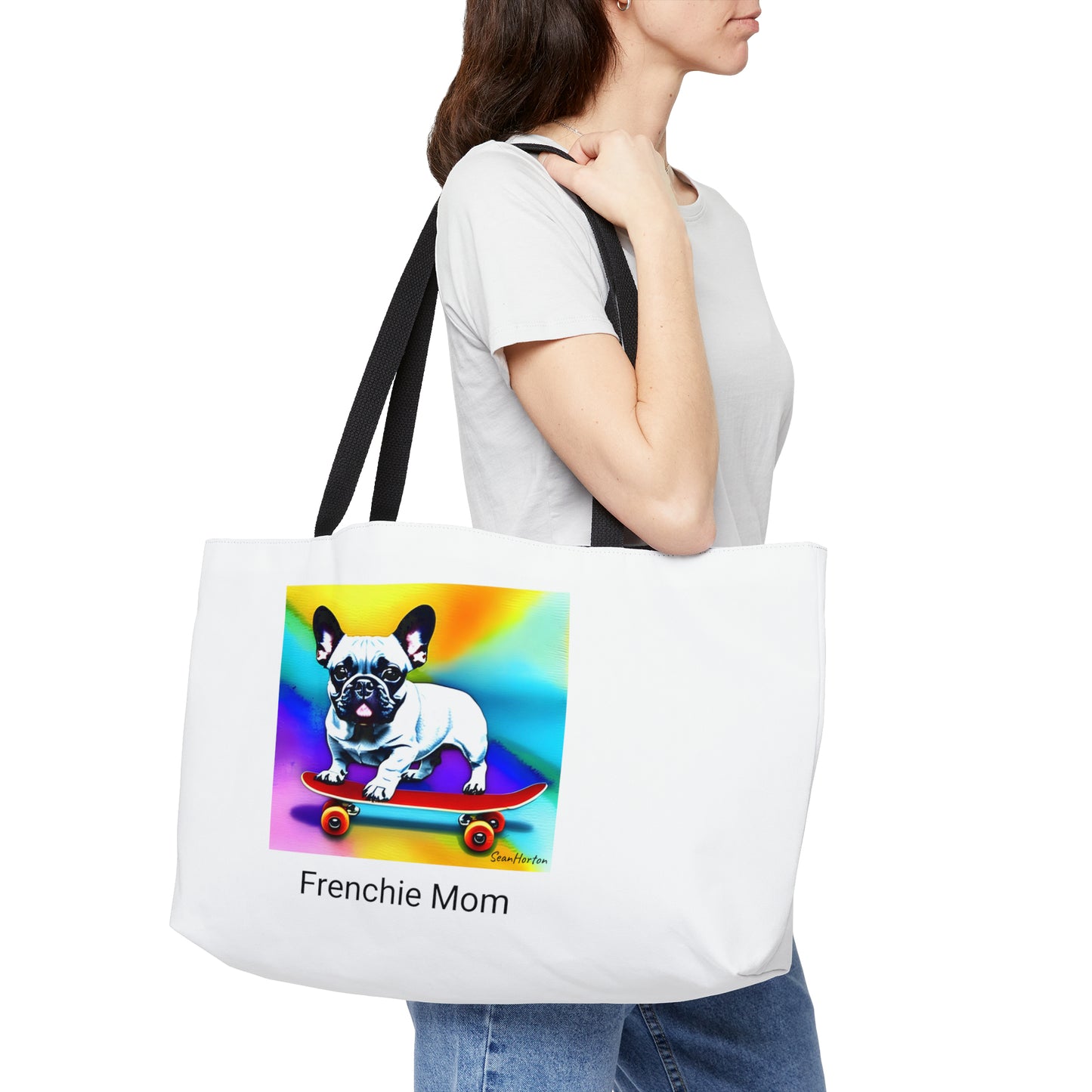 Frenchie on a Skateboard #3/Frenchie Mom Weekender Tote Bag