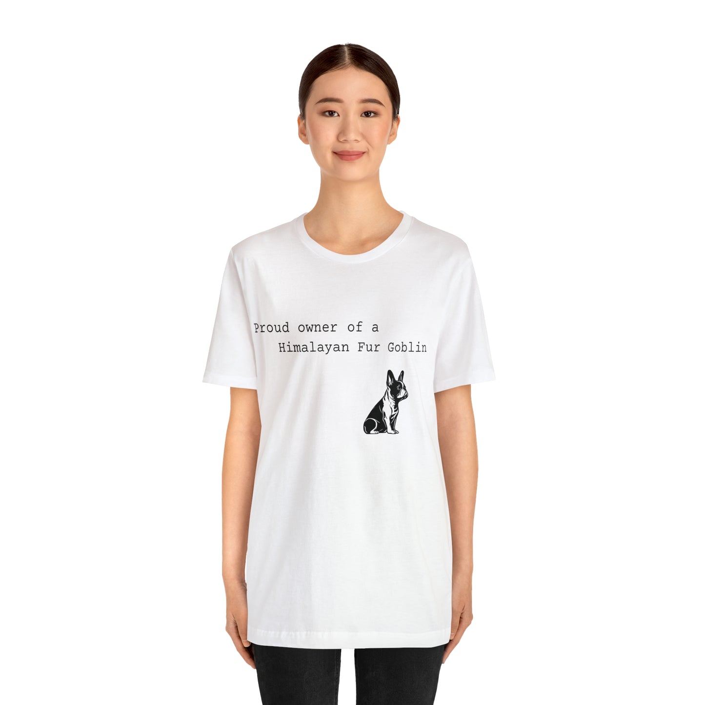 Himalayan Fur Goblin/French Bulldog Unisex Jersey Short Sleeve Tee