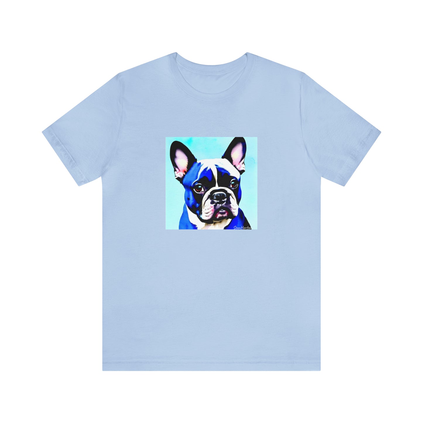 Blue Frenchie Unisex Jersey Short Sleeve Tee