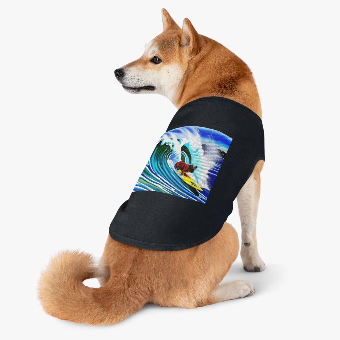 Surfing Frenchie Pet Tank Top