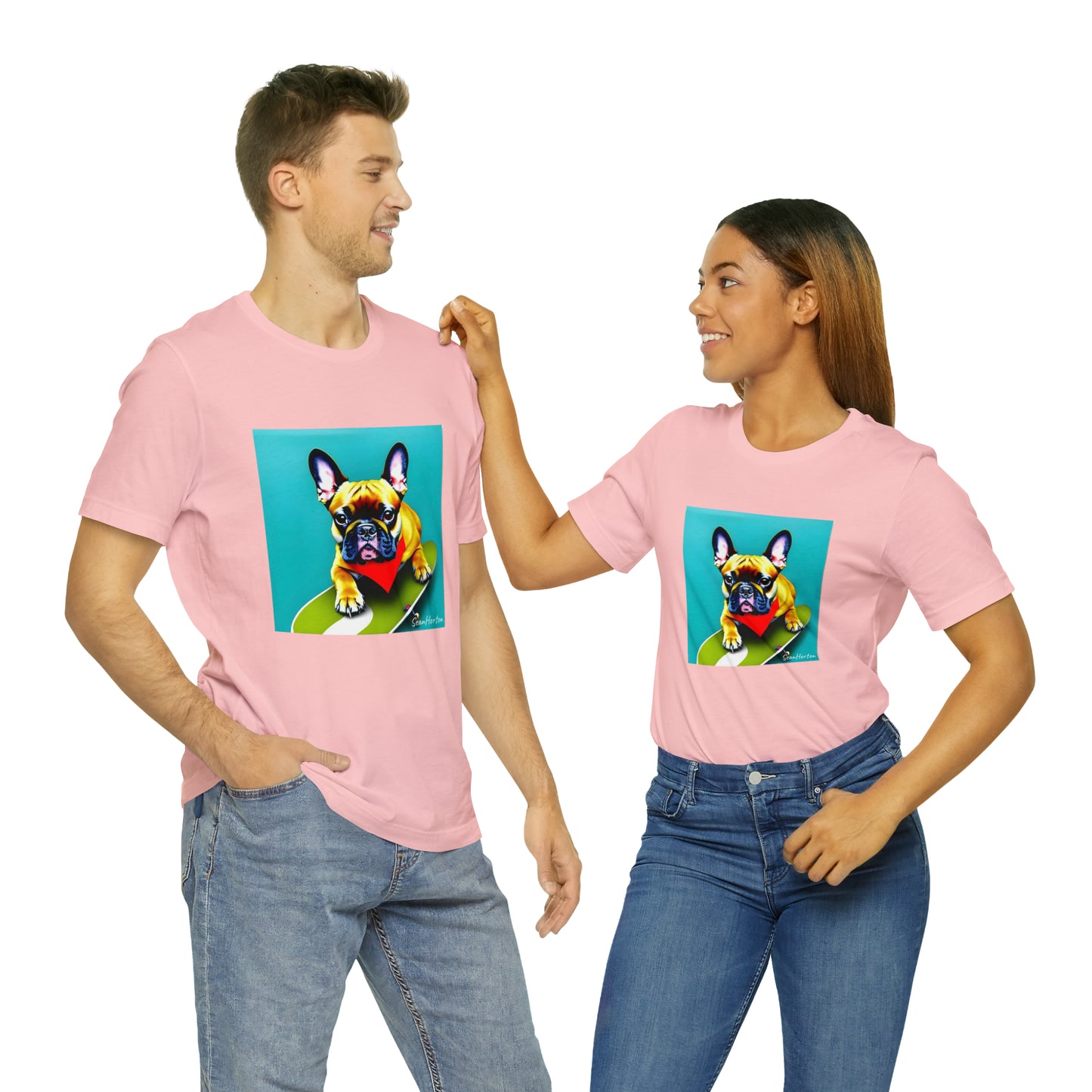 Frenchie on a Skateboard #2 Unisex Jersey Short Sleeve Tee
