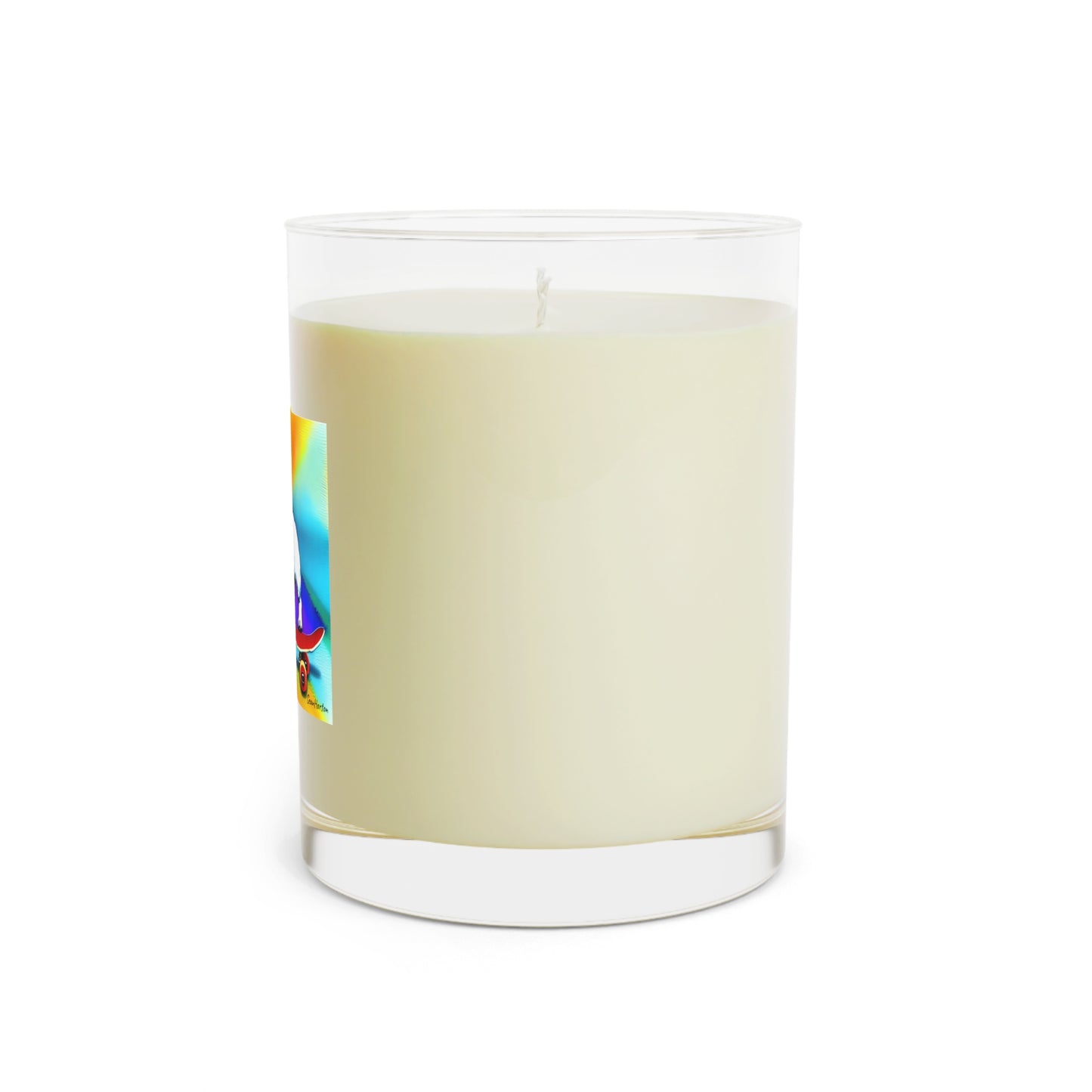 Frenchie on a Skateboard #3 Scented Candle - Full Glass, 11oz