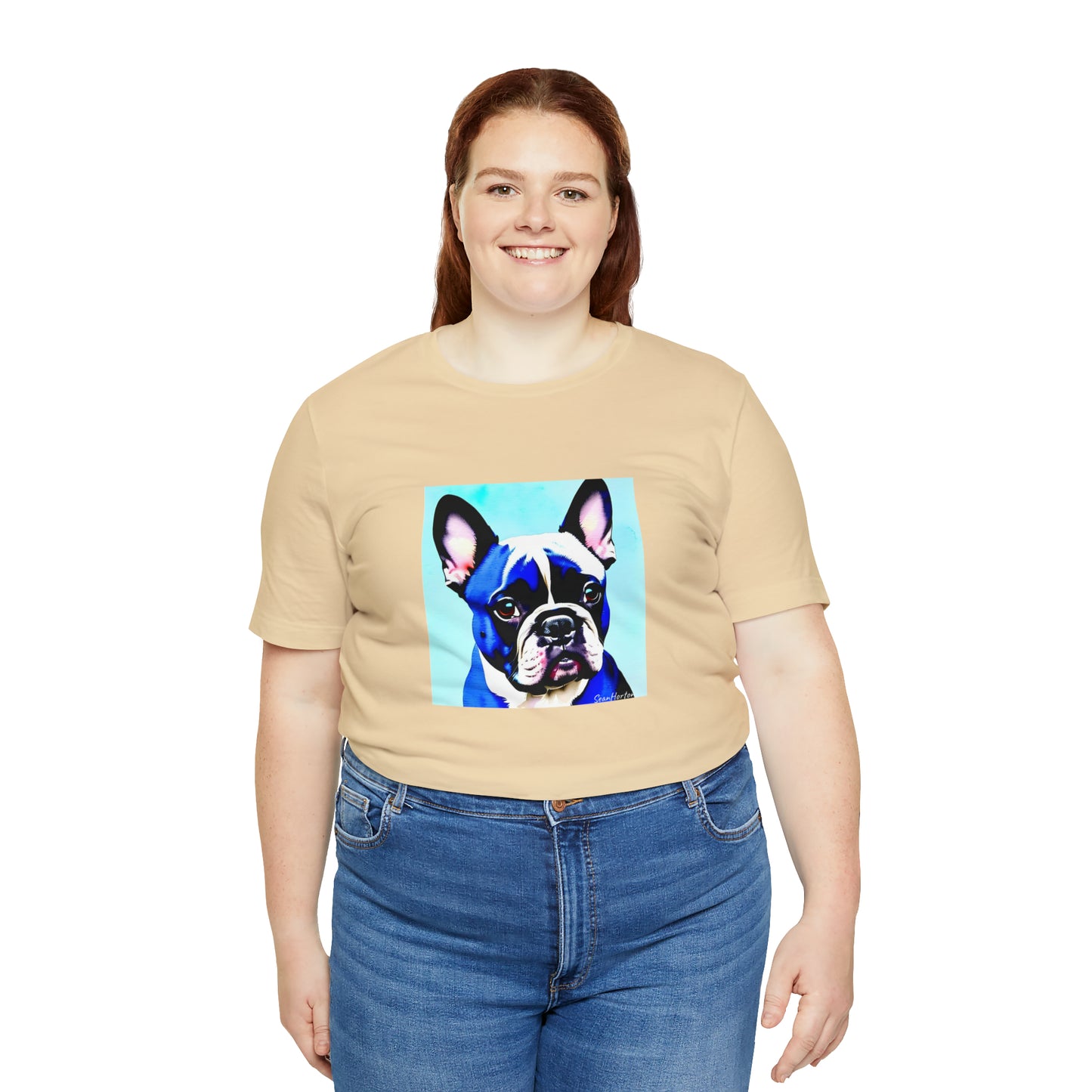 Blue Frenchie Unisex Jersey Short Sleeve Tee