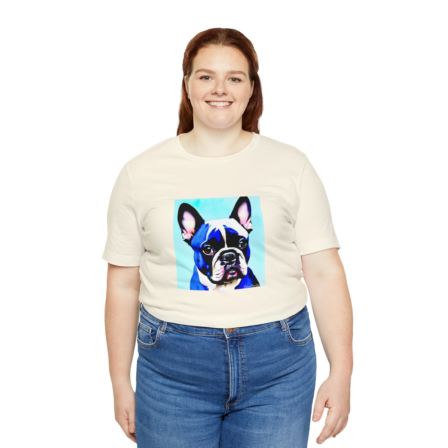 Blue Frenchie Unisex Jersey Short Sleeve Tee