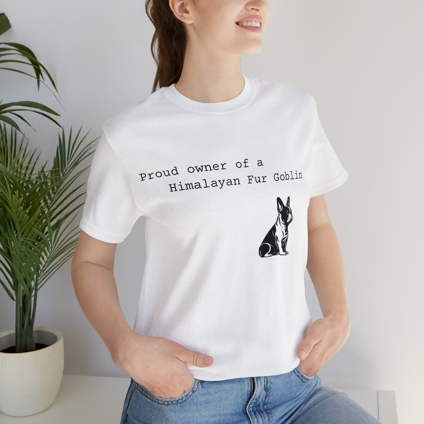 Himalayan Fur Goblin/French Bulldog Unisex Jersey Short Sleeve Tee