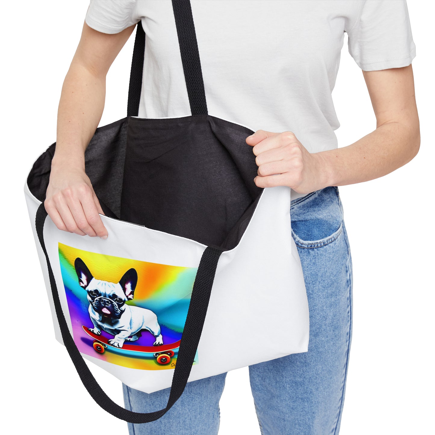 Frenchie on a Skateboard #3 Weekender Tote Bag