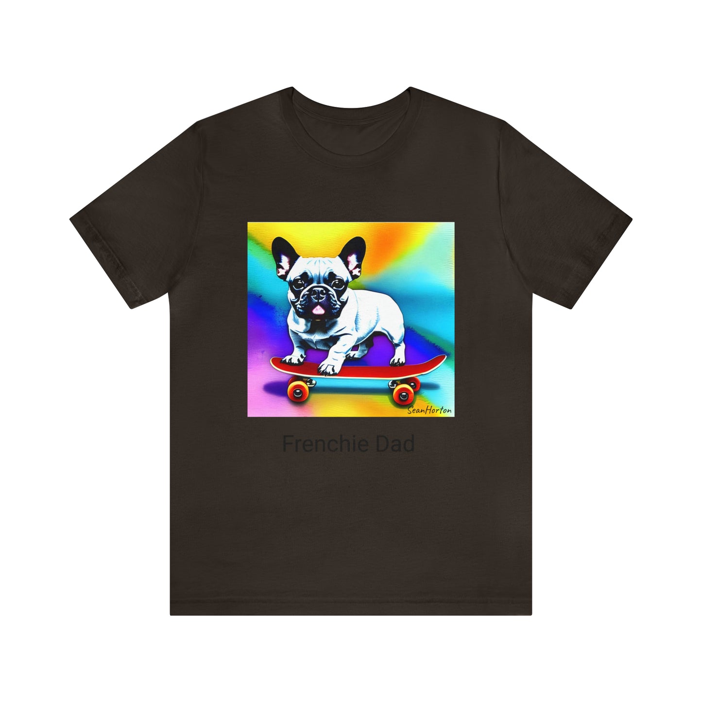 Frenchie on a Skateboard #3 Unisex Jersey Short Sleeve Tee