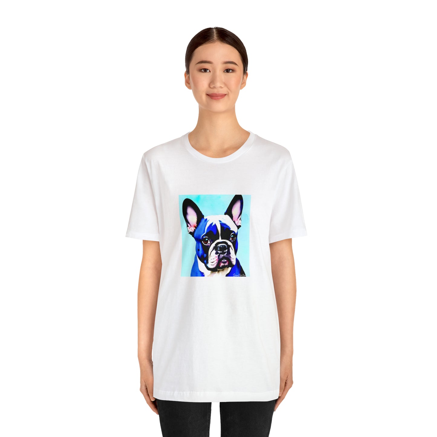 Blue Frenchie Unisex Jersey Short Sleeve Tee