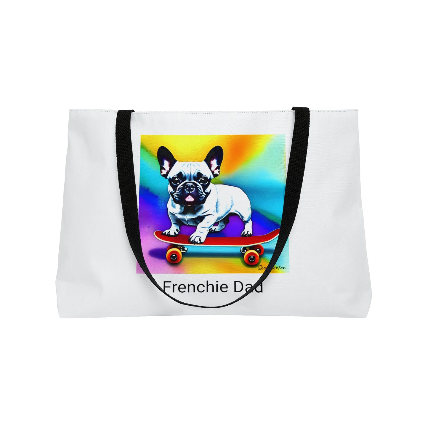 Frenchie on a Skateboard #3/Frenchie Dad Weekender Tote Bag