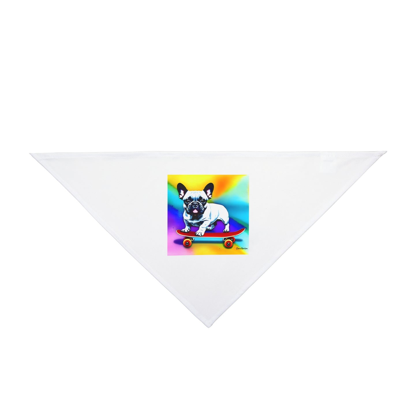 Frenchie on a Skateboard #3 Pet Bandana