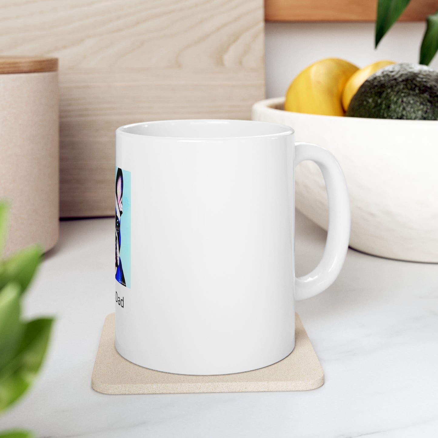 Blue Frenchie/Frenchie Dad Ceramic Mug 11oz