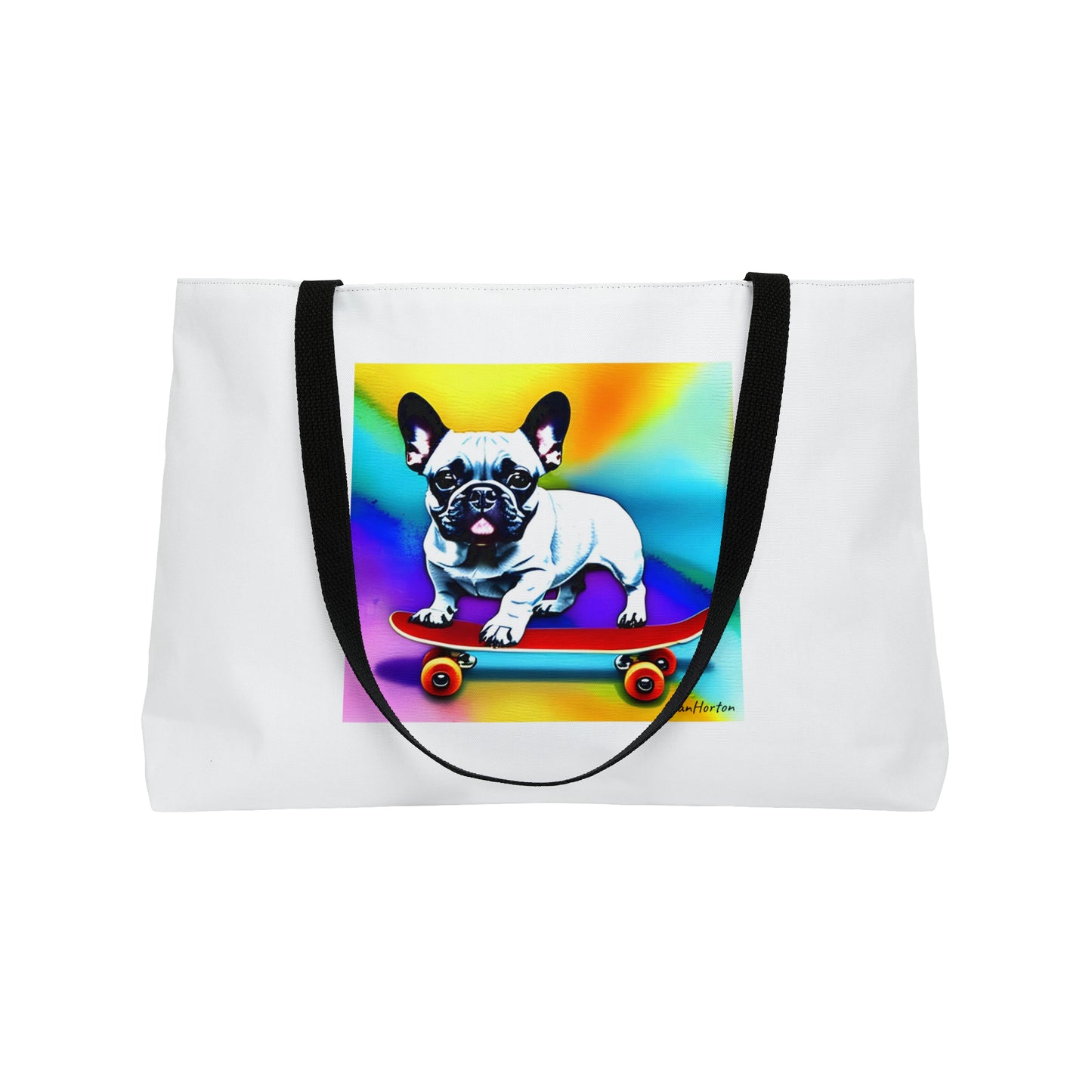 Frenchie on a Skateboard #3 Weekender Tote Bag