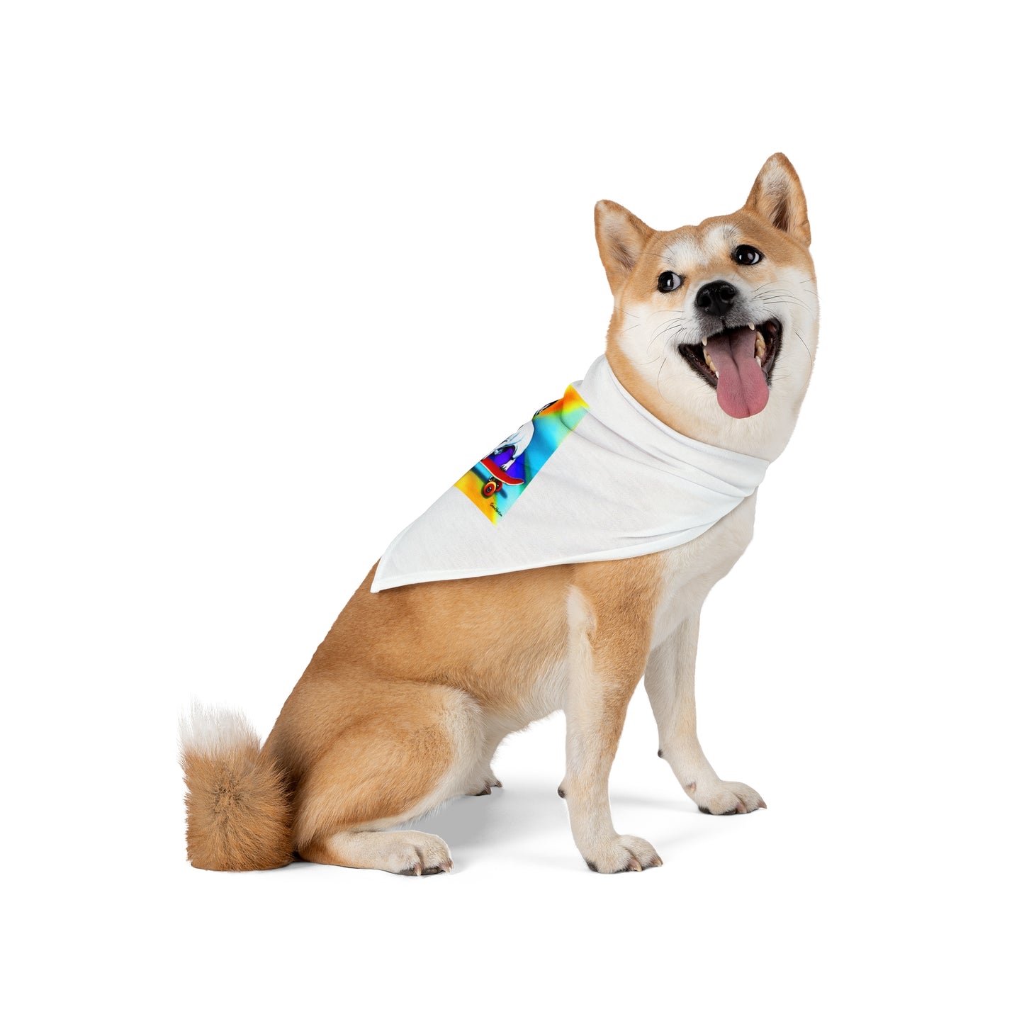 Frenchie on a Skateboard #3 Pet Bandana