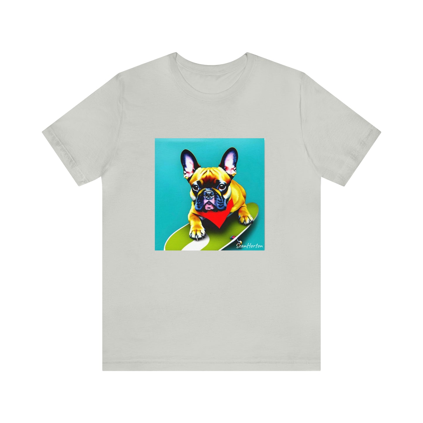 Frenchie on a Skateboard #2 Unisex Jersey Short Sleeve Tee