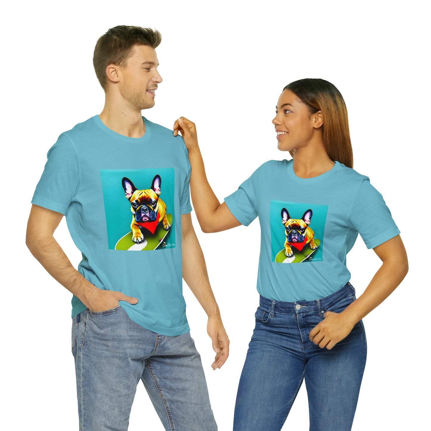 Frenchie on a Skateboard #2 Unisex Jersey Short Sleeve Tee