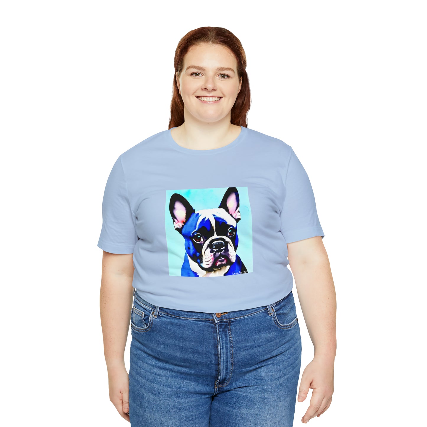 Blue Frenchie Unisex Jersey Short Sleeve Tee