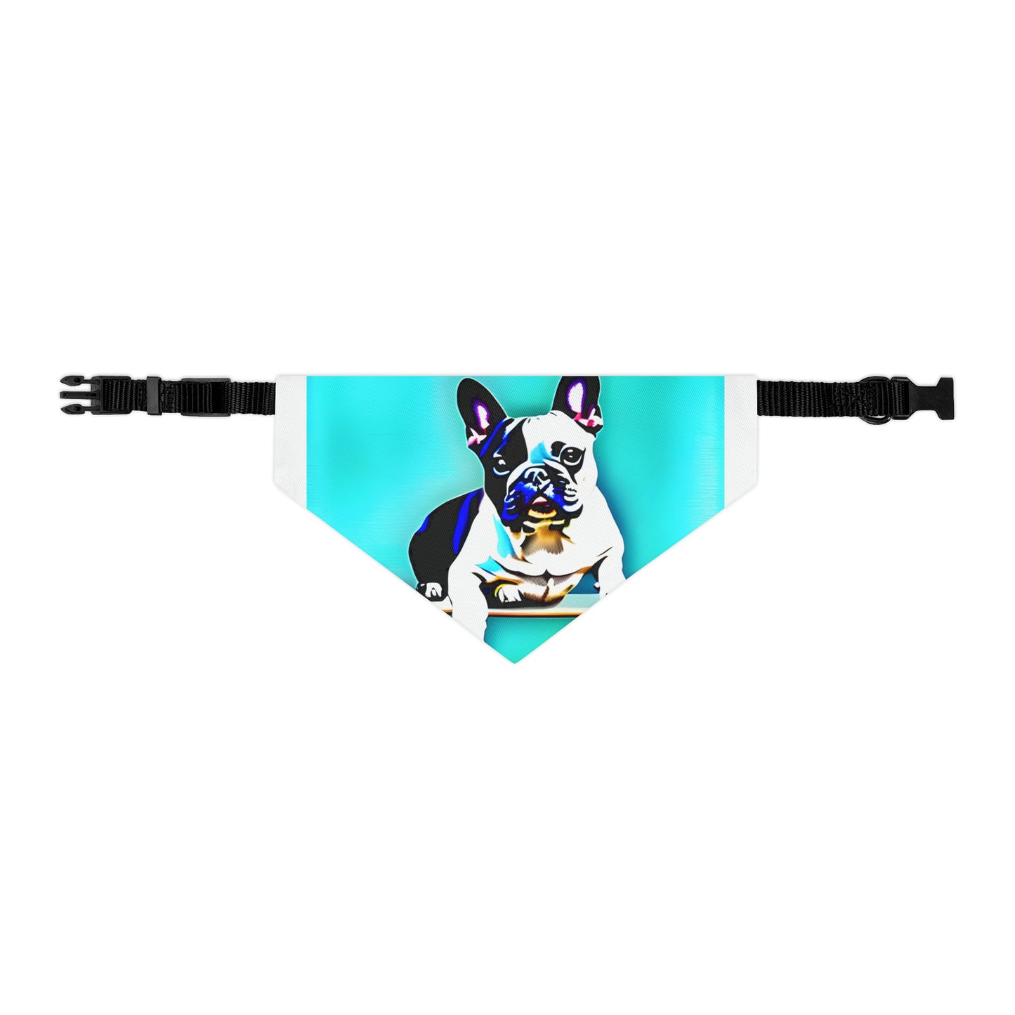 Frenchie on a Skateboard Pet Bandana Collar