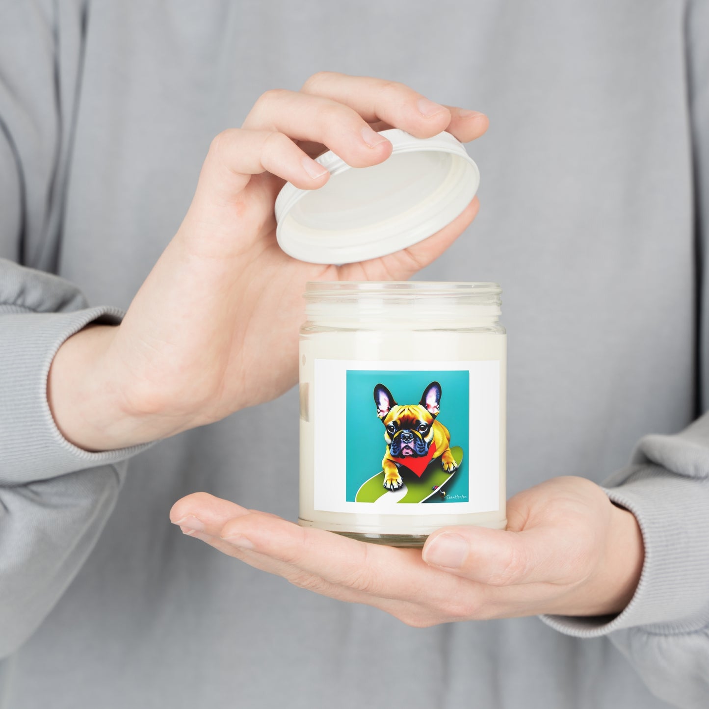 Frenchie on a Skateboard #2 Scented Candles, 9oz