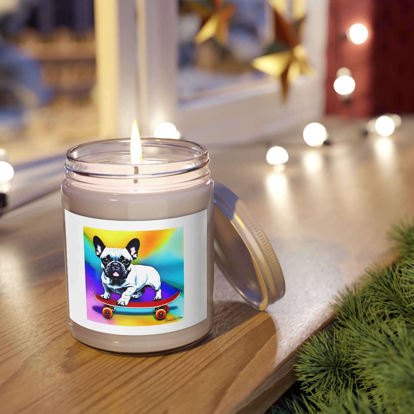 Frenchie on a Skateboard #3 Scented Candles, 9oz