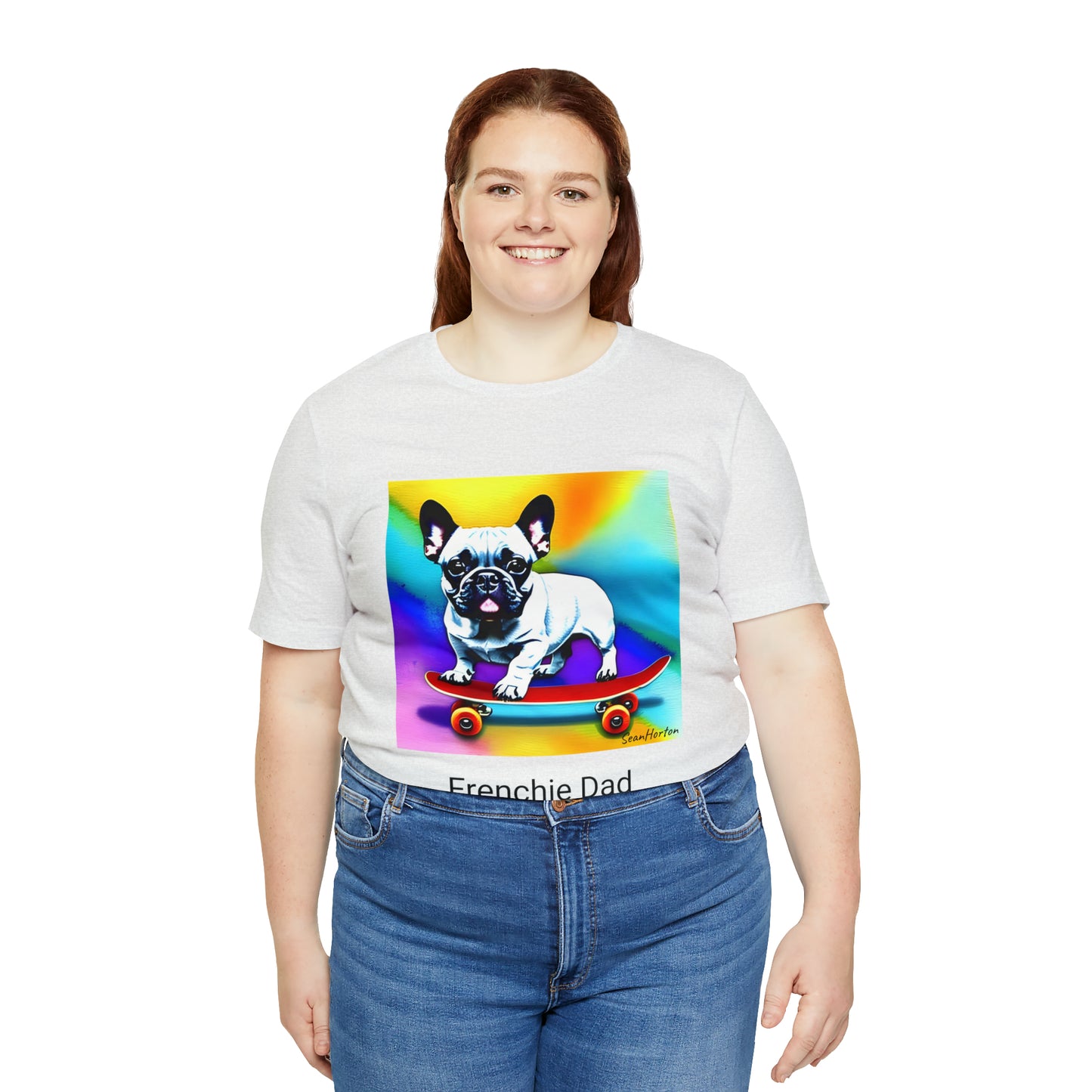 Frenchie on a Skateboard #3 Unisex Jersey Short Sleeve Tee