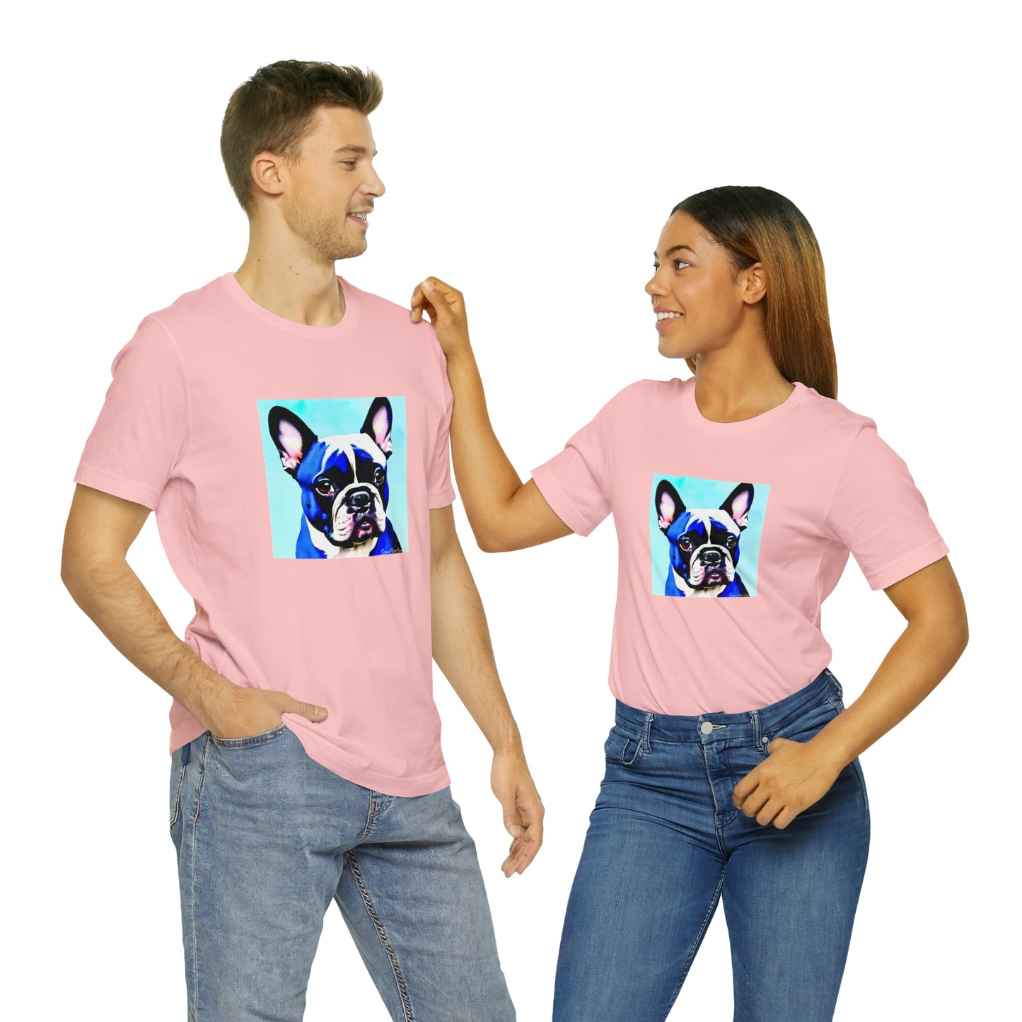 Blue Frenchie Unisex Jersey Short Sleeve Tee