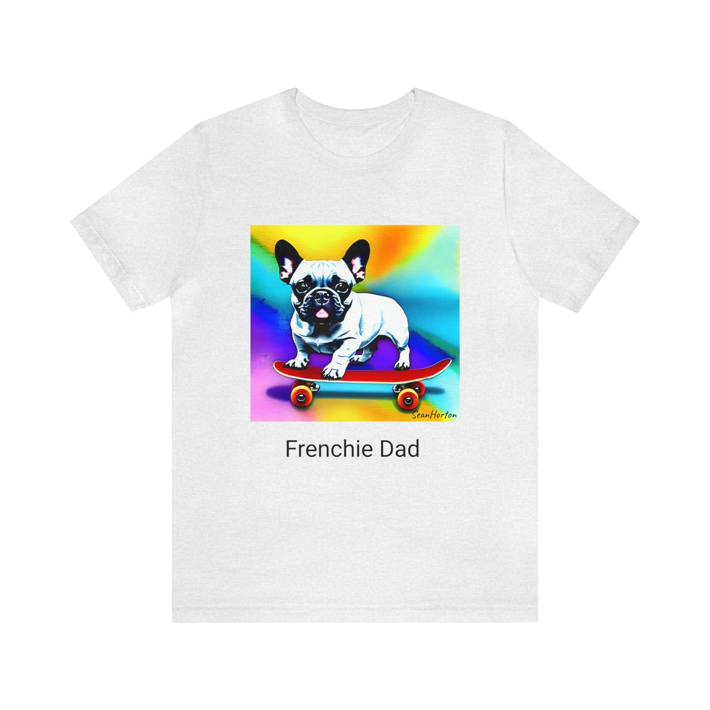 Frenchie on a Skateboard #3 Unisex Jersey Short Sleeve Tee