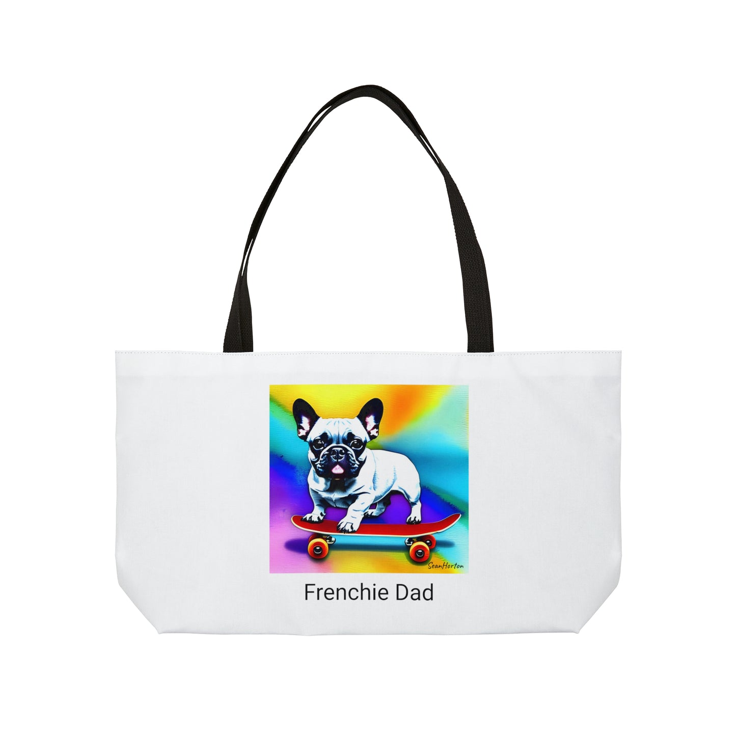 Frenchie on a Skateboard #3/Frenchie Dad Weekender Tote Bag