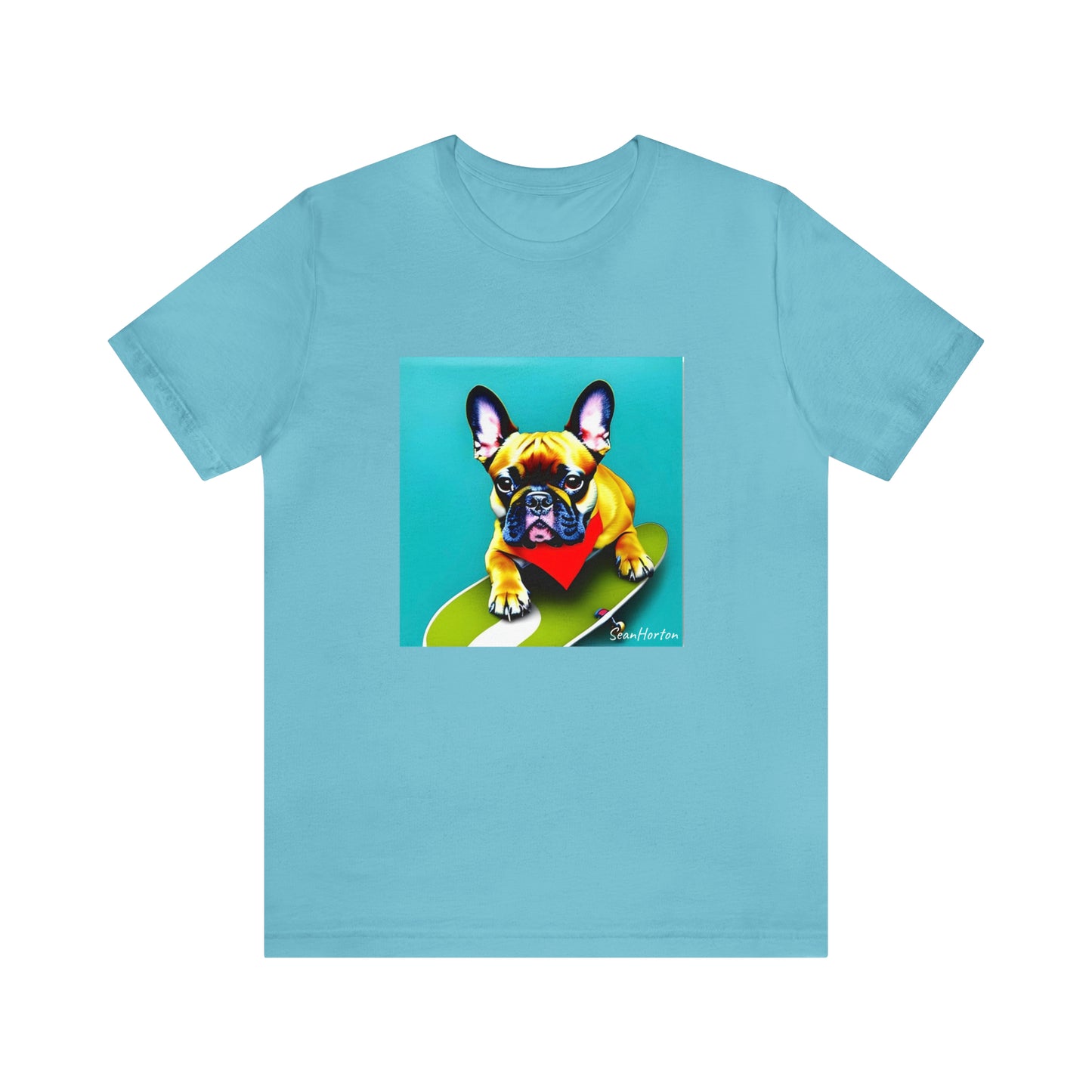 Frenchie on a Skateboard #2 Unisex Jersey Short Sleeve Tee