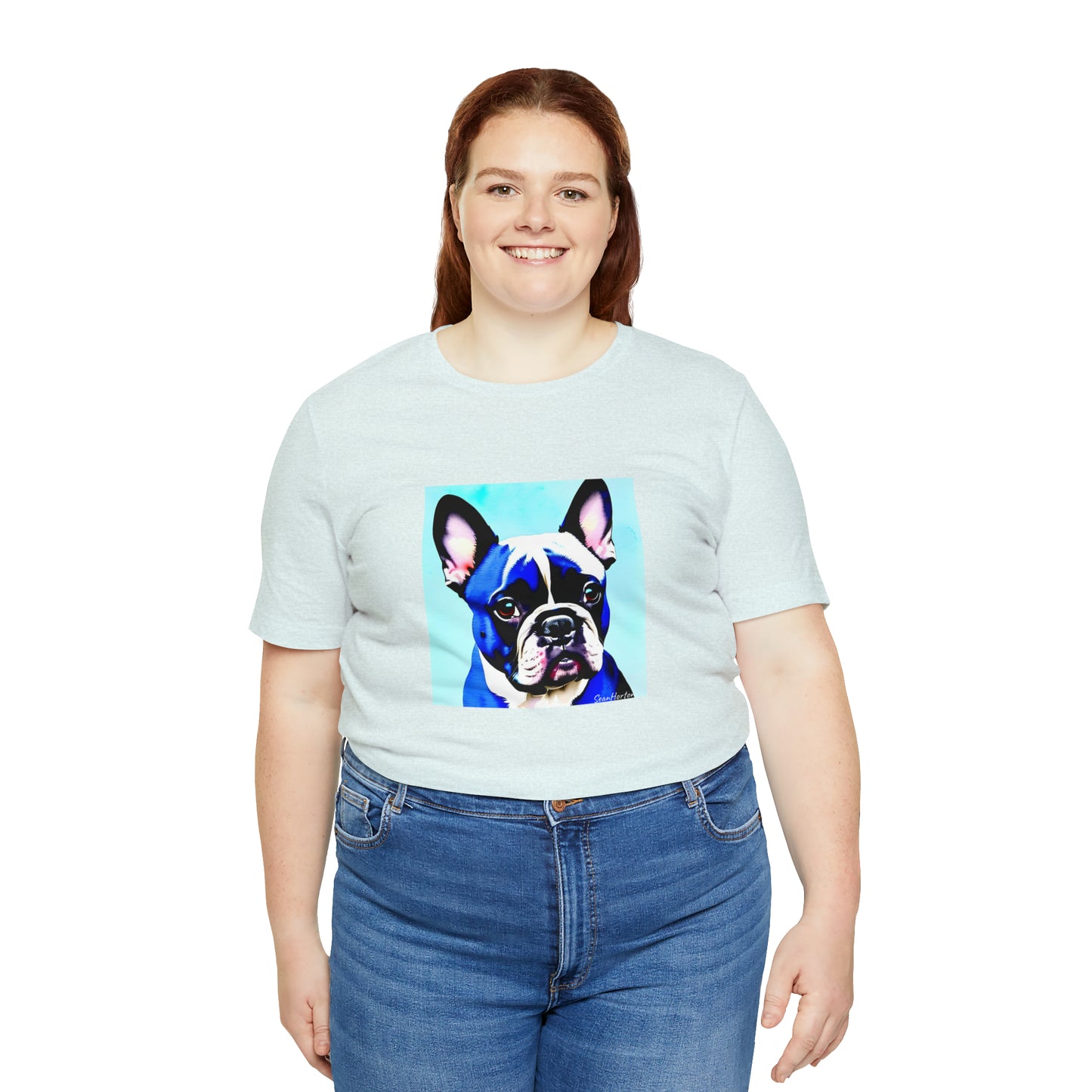Blue Frenchie Unisex Jersey Short Sleeve Tee