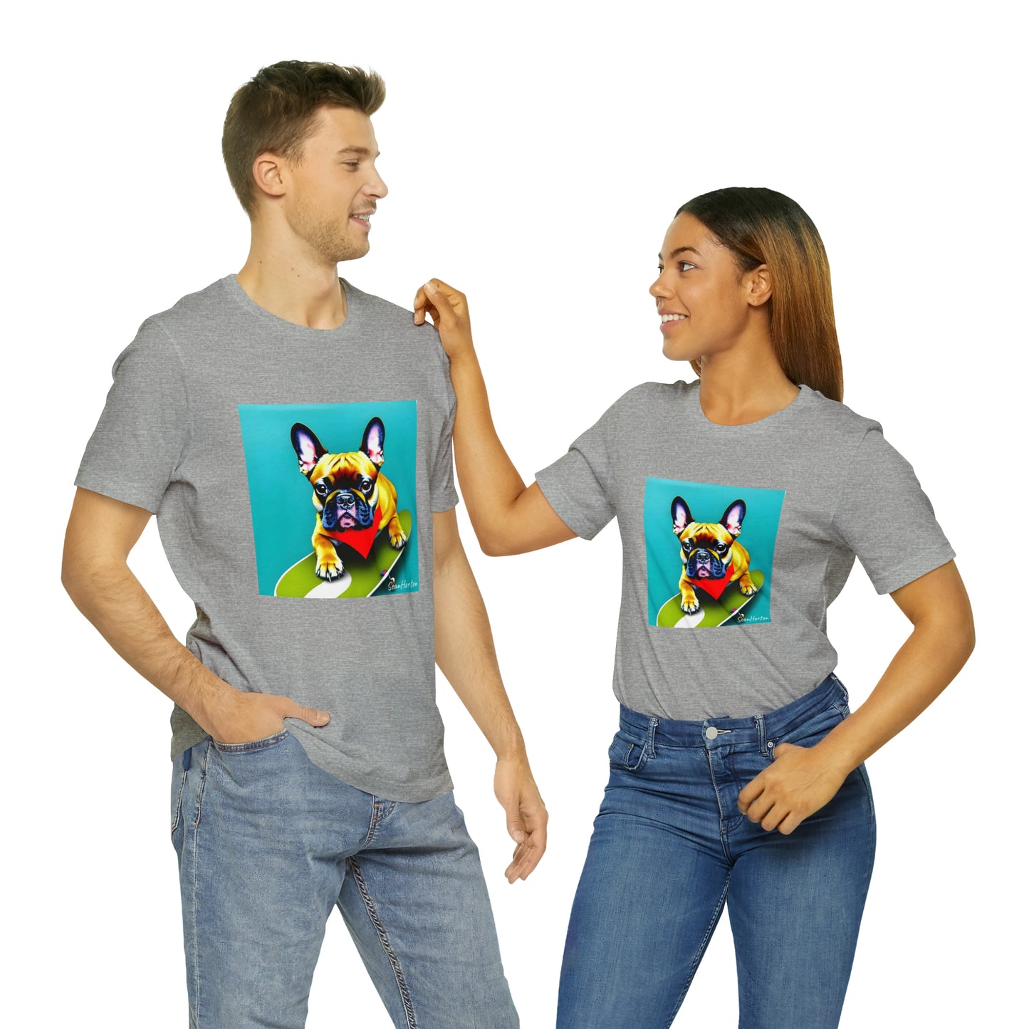 Frenchie on a Skateboard #2 Unisex Jersey Short Sleeve Tee