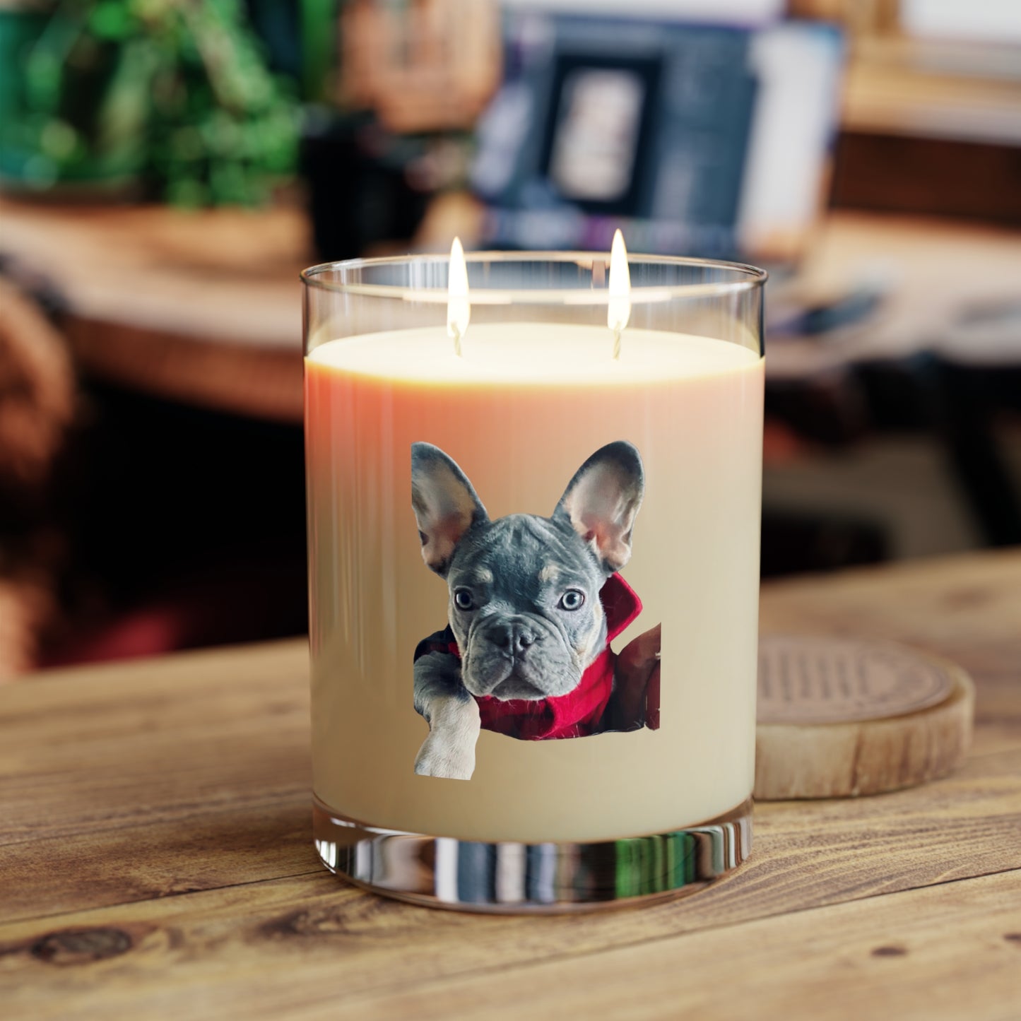 Romeo The Frenchie - Scented Candle - Full Glass, 11oz