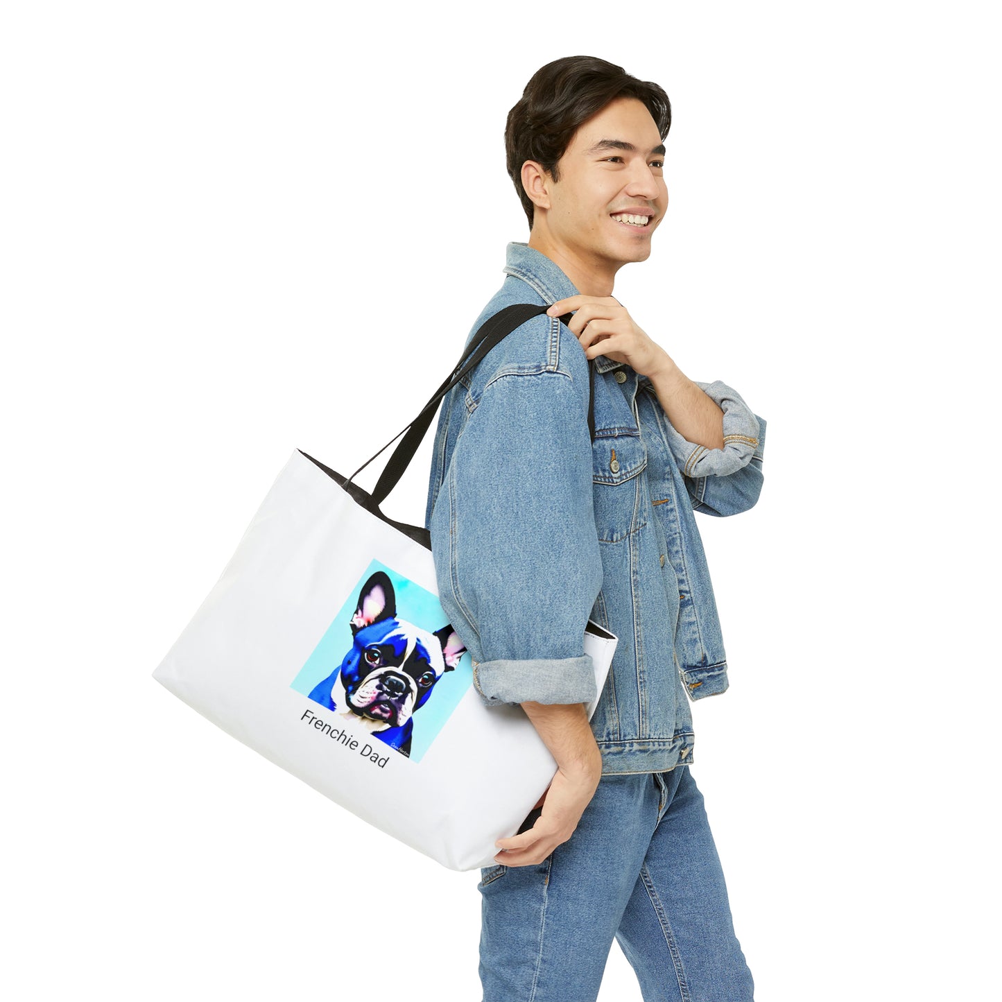Blue Frenchie/Frenchie Dad Weekender Tote Bag