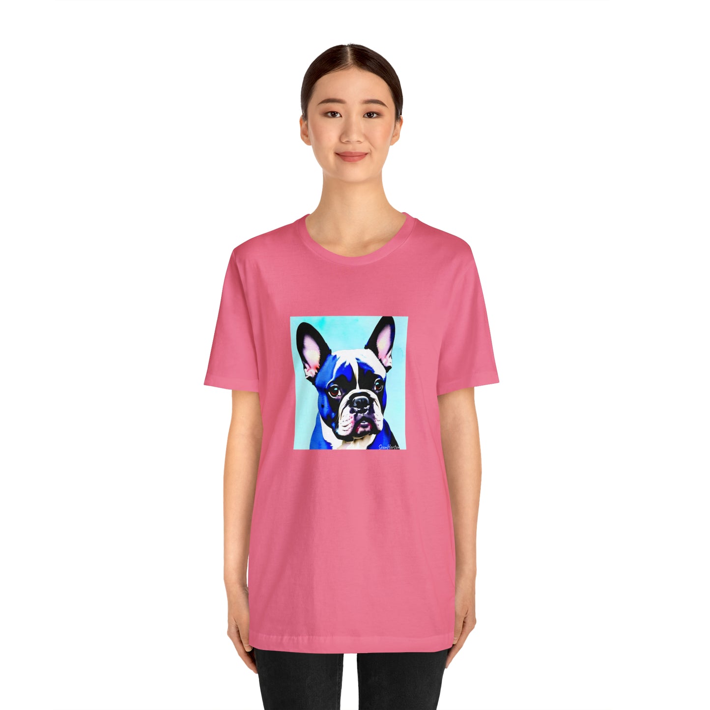 Blue Frenchie Unisex Jersey Short Sleeve Tee